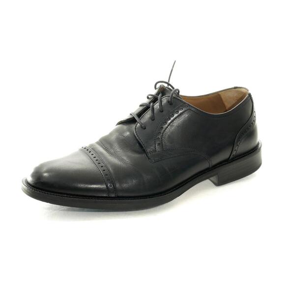 Johnston And Murphy Cap Toe BlackLeather Oxfords Men's Sz 8.5M Shoes